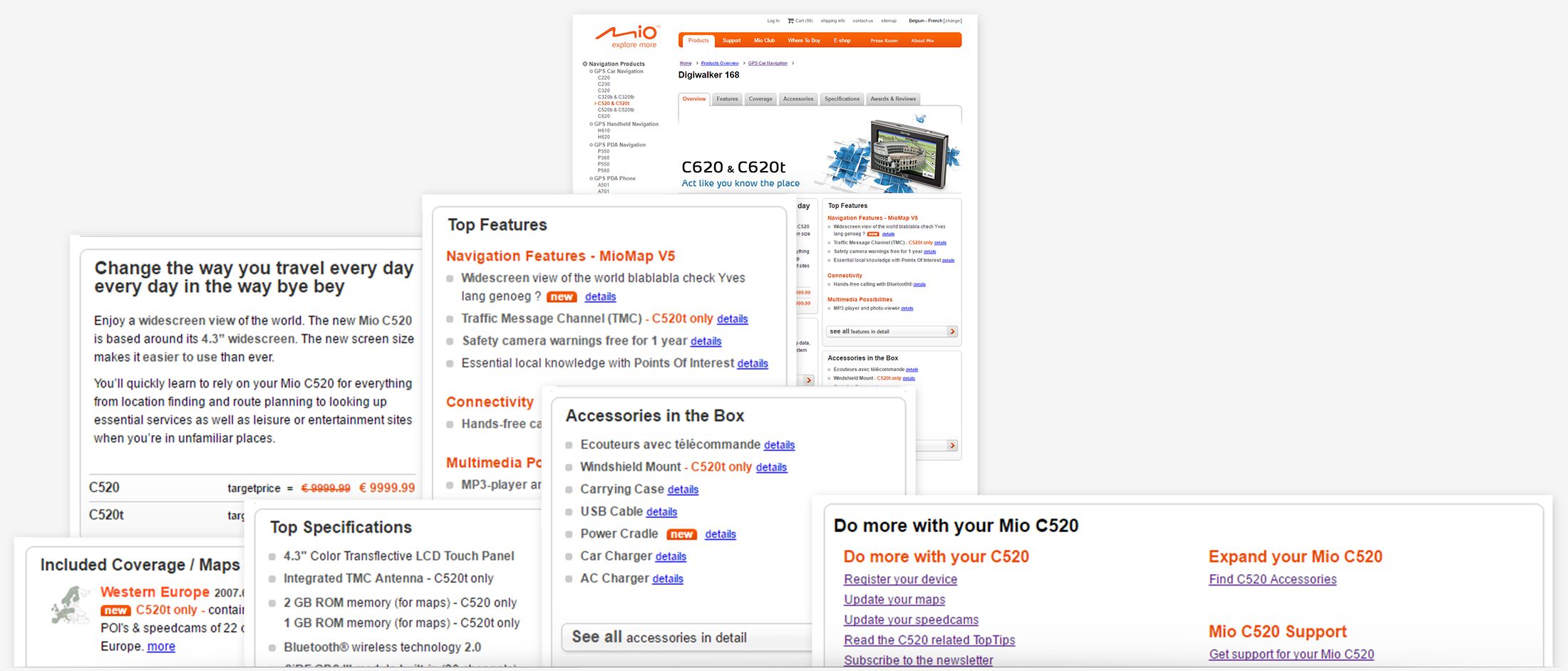 Mio Technology - device overview content