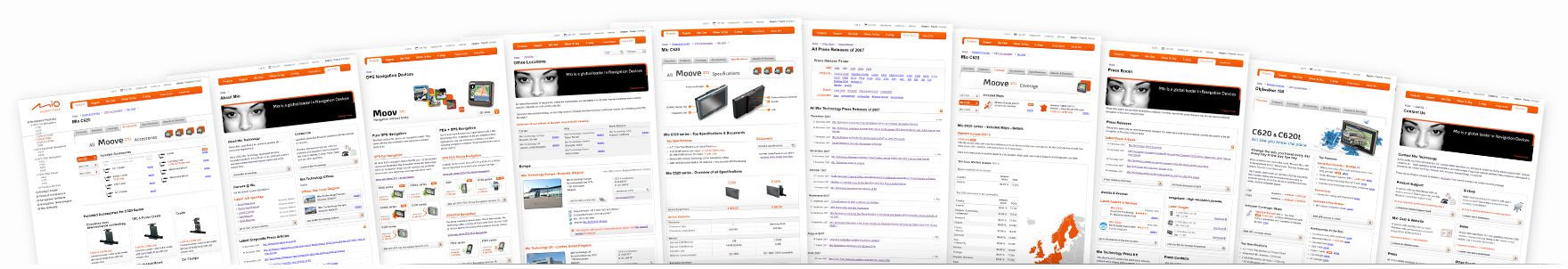 Mio Technology Website overview